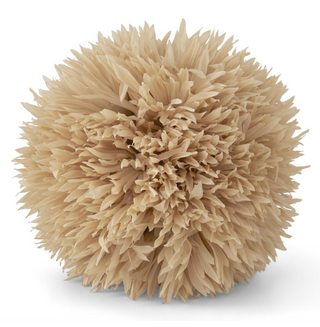 Tan Allium Ball 8" cream ivory natural