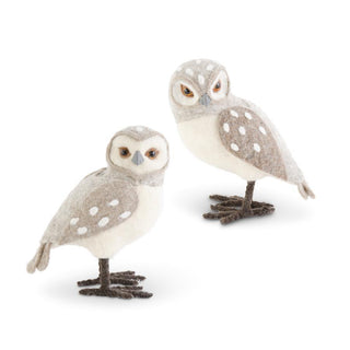 Tan & Cream Wool Owl Assorted