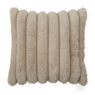 Tan Faux Fur Pillow 18"