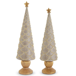 Tan Tree with Gold Scallops Assorted