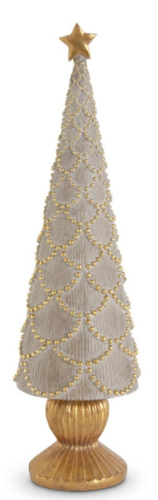 Tan Tree with Gold Scallops Assorted