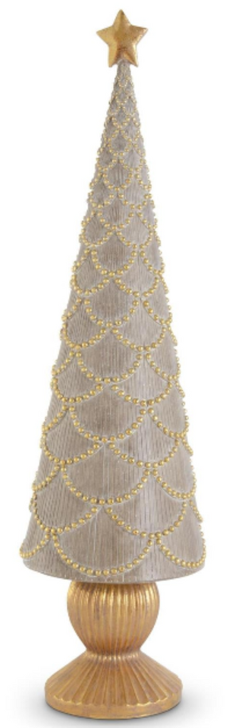 Tan Tree with Gold Scallops Assorted