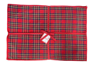 Tartan Double-Sided Fabric Placemat Set of 4