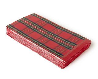 Tartan Traditions 3-Ply Paper Napkins Assorted dinner guest towel Christmas holiday red blue yellow white