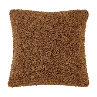 Teddy Throw Pillow in Umber brown