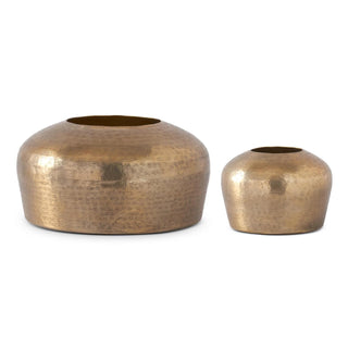 Textured Gold Vase Assorted aluminum brass