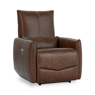 Thaya Leather Power Recliner in Antique Brown 