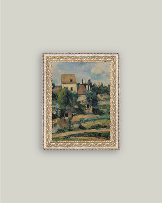 The Mill in Pontoise Framed Antique Art 8" x 10" landscape house