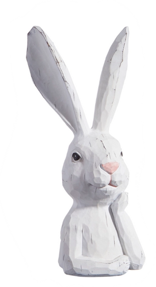 Thinking Rabbit Bust, Assorted 1 paw distress easter spring bunny 
