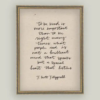 To Be Kind Framed Antique Print 18"x22"