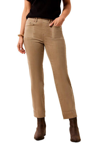 Tribal 5 Pocket Pull On Ankle Pant in Fossil
