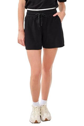 Tribal Techno Lux Pull-On Short Contrast Detail in Black