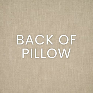 Uncle Buck Pillow in Navy 24"x24" beige back