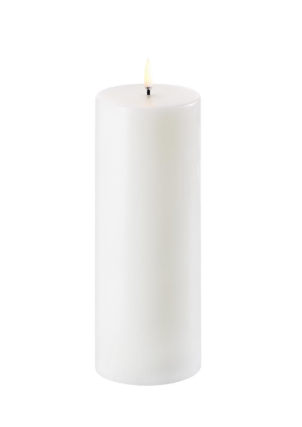 Uyuni 3" X 8" Nordic White Pillar Candle