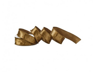Velvet with Glitter Dot Ribbon in Brown 1.5" SOLD BY THE FOOT gold