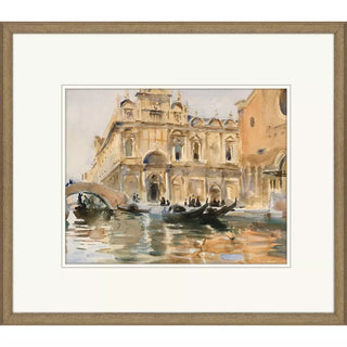 Venice Assorted Artwork, 4 Styles weave embossed antique gold wave canal boat