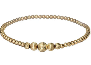 Victoria 14K Gold Filled Beaded Bracelet hypoallergenic nickel free waterproof tarnish free sensitive skin