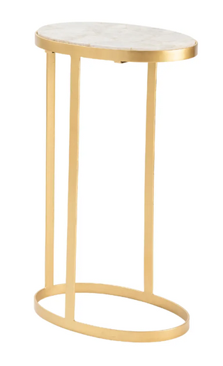 Victoria Drink Table marble top gold frame