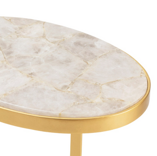 Victoria Drink Table marble top gold frame