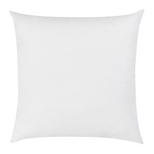 A white square euro sham pillow insert with a solid pattern and piping edge finish.