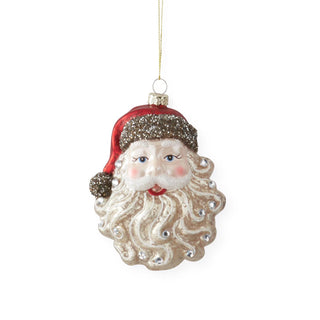 Vintage Glass Santa Head Ornament