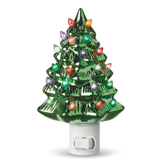 Vintage Metallic Tree Night Light 6"