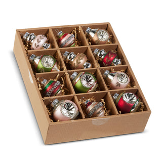 Vintage Ornament Multicolor Assorted  red green pink gold silver glass