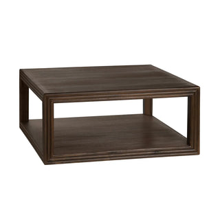 Vista Cocktail Table  square open design deep brown stain