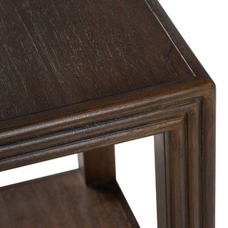 Vista End Table brown stain wood open square modern
