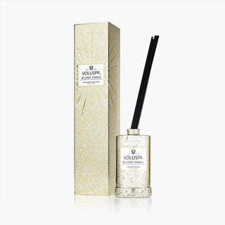 Voluspa Blond Tabac diffuser with packaging on a white background