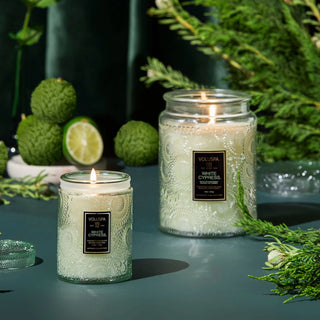 Voluspa White Cypress Large Jar Candle