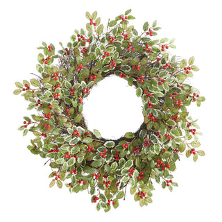 Glittered Holly & Berry Wreath