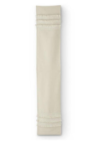 White Cotton Table Runner with Fringe dining