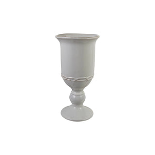 White Reactive Glaze Stoneware Urn