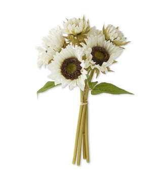 White Real Touch Sunflower Bundle (6 Stems)
