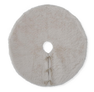 White Vegan Fur Tree Skirt 50" Christmas