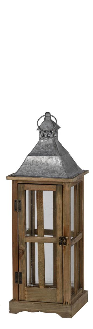 Window Scape Lantern Assorted small metal brown wood barn