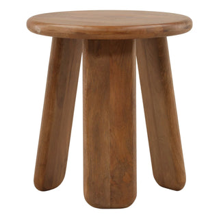 Winsor Side Table in Brown mango three leg retro modern
