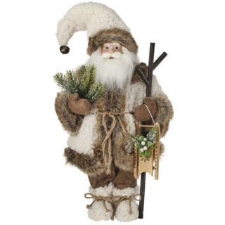 Winter Chalet Santa with Sled 20"