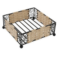 Wire & Rattan Lunch Napkin Caddy