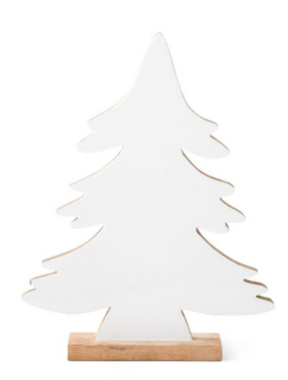 Wood Enameled Front Tabletop Christmas Tree Assorted