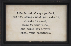 Wood Framed Wall Décor w/ Saying, Black & White, 4 Styles make it count