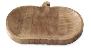 Wood Pumpkin Tray Assorted Sizes mango wood