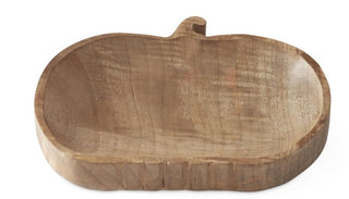 Wood Pumpkin Tray Assorted Sizes mango wood