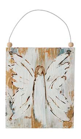Wooden Angel Ornament Assorted natural tones