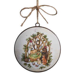 Woodland Nativity Disc Ornament