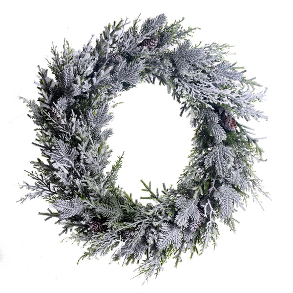 Alpine Snow Wreath 24