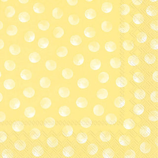 Yellow Piggy Dots Lunch Napkins