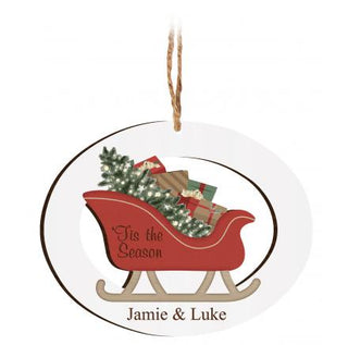 P. Graham Dunn Red Sleigh Ornament