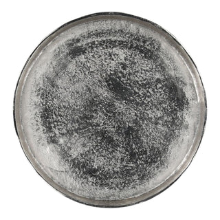 Zalia Tray in Silver round aluminum